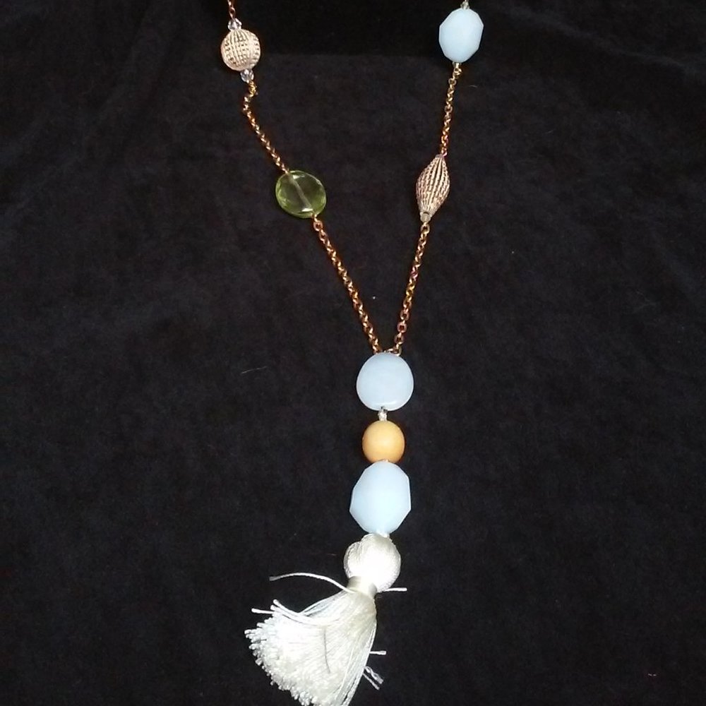 18 inch Semi Precious Stones on Gold